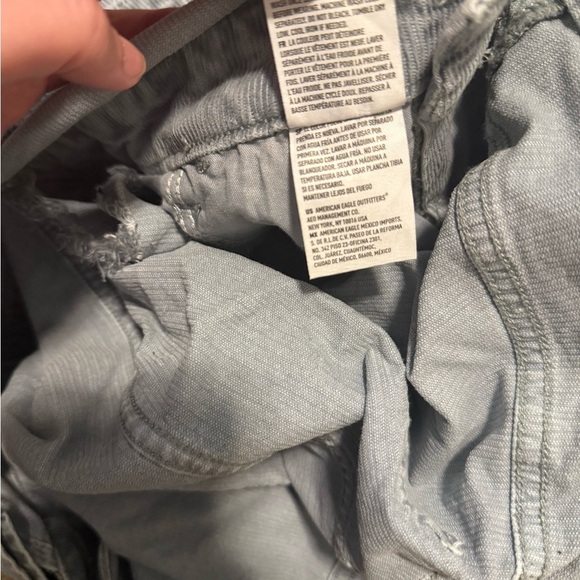 American Eagle Outfitters Light Gray Denim Overalls - Picture 6 of 6